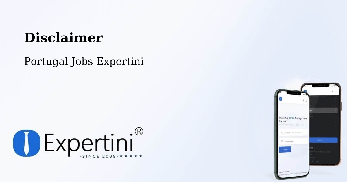 Disclaimer – Codesseiro - Portugal Jobs Expertini